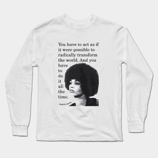 Angela Davis Sticker Long Sleeve T-Shirt